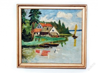 Obraz, olej na plátně, z roku 1940
