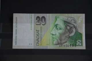 bankovka - 20 korun Slovenských série B rok 1993